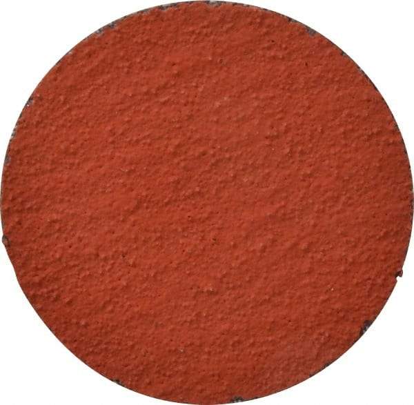 3M - 2" Disc Diam, 80 Grit, Ceramic Quick Change Disc - Type S Attaching System, Coated, Orange, Medium Grade, 25,000 RPM, 777F Series - Apex Tool & Supply