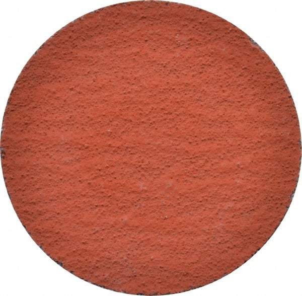 3M - 2" Disc Diam, 100 Grit, Ceramic Quick Change Disc - Type S Attaching System, Coated, Orange, Fine Grade, 25,000 RPM, 777F Series - Apex Tool & Supply