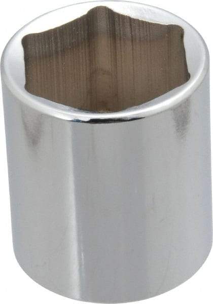Proto - 1/2" Drive, Standard Hand Socket - 6 Points, 1-3/4" OAL, Chrome Finish - Apex Tool & Supply