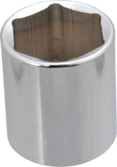 Proto - 1/2" Drive, Standard Hand Socket - 6 Points, 1-3/4" OAL, Chrome Finish - Apex Tool & Supply
