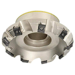 Iscar - 120mm Cut Diam, 32mm Arbor Hole, 7.5mm Max Depth of Cut, 45° Indexable Chamfer & Angle Face Mill - 12 Inserts, LN.. 1506.. Insert, Left Hand Cut, 12 Flutes, Series TangMill - Apex Tool & Supply