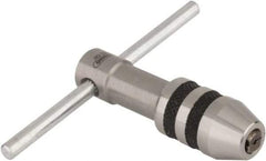 General - #0 to #8 Tap Capacity, T Handle Tap Wrench - 2-1/4" Overall Length - Apex Tool & Supply