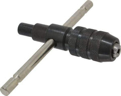 Made in USA - 1/2 to 3/4" Tap Capacity, T Handle Tap Wrench - 4-1/2" Overall Length - Apex Tool & Supply