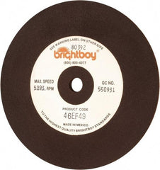 Cratex - 6" Diam x 1/2" Hole x 1/4" Thick, 46 Grit Surface Grinding Wheel - Coarse Grade - Apex Tool & Supply