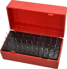 Value Collection - 50 Piece, 0.0115-0.0605 Inch Diameter Plug and Pin Gage Set - Plus 0.0002 Inch Tolerance, Class ZZ - Apex Tool & Supply
