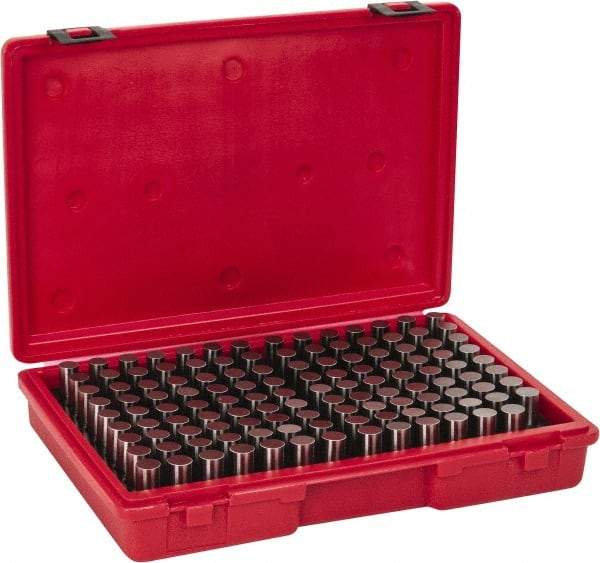 Value Collection - 125 Piece, 0.626-0.75 Inch Diameter Plug and Pin Gage Set - Plus 0.0002 Inch Tolerance, Class ZZ - Apex Tool & Supply