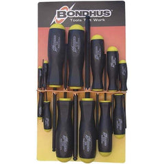 Bondhus - 13 Piece, 0.05 to 3/8" Ball End Hex Driver Set - Comes in Vinyl Pouch - Apex Tool & Supply