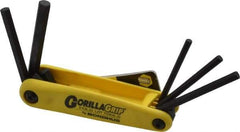 Bondhus - 5 Piece Fold-Up Hex Key Set - Hex Range 3/16 to 3/8" - Apex Tool & Supply
