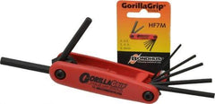 Bondhus - 7 Piece Fold-Up Hex Key Set - Hex Range 2 to 8mm - Apex Tool & Supply