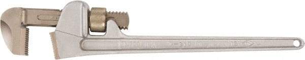 Ampco - 10" Aluminum Nonsparking Pipe Wrench - 2-1/2" Pipe Capacity - Apex Tool & Supply