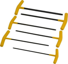 Bondhus - 6 Piece T-Handle Ball End Hex Key Set - Hex Range 5/32 to 3/8", Alloy Steel - Apex Tool & Supply