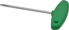 Wiha - T9 Standard Torx Key - Flag-Style, 3.94" Length Under Head, 100mm OAL - Apex Tool & Supply