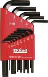 Eklind - 13 Piece L-Key Hex Key Set - Hex Range 0.05 to 3/8" - Apex Tool & Supply