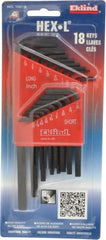 Eklind - 18 Piece L-Key Hex Key Set - Apex Tool & Supply
