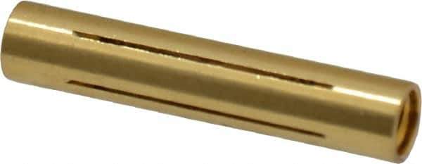 Made in USA - 1/4" Diam Through Hole Barrel Cylinder - 1-1/4" Barrel Length, Eccentric Slot - Apex Tool & Supply