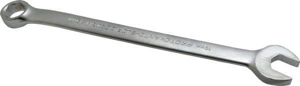 Proto - 19mm 6 Point Offset Combination Wrench - 15° Head Angle, 11-1/32" OAL, Steel, Satin Finish - Apex Tool & Supply