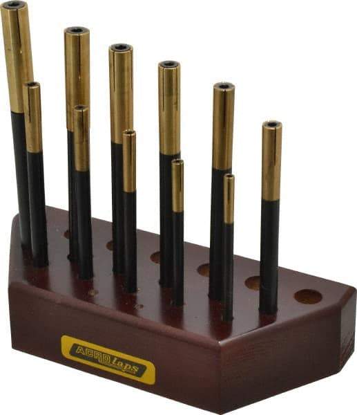 Made in USA - 11 Piece Blind Hole Lap Set - 3/16 to 1/2" Hole Diam - Apex Tool & Supply