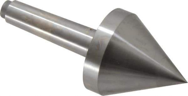 Riten - 2-3/4" Head Diam, Hardened Tool Steel Pipe Nose Point Solid Dead Center - 3MT Morse Taper, 2-3/4" Point Diam, 2.37" Point Length, 3.38" OAL - Apex Tool & Supply
