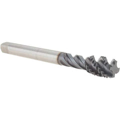 Emuge - 1/2-13 UNC 4 Flute 2B Bottoming Spiral Flute Tap - Cobalt, TiCN Finish, 4.331" OAL, Right Hand Flute, Right Hand Thread, Series Enorm - Apex Tool & Supply