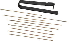 Made in USA - 2-1/2" Long x 0.04" Thick Midget Lap - 0.03" Arbor Diam, 10 Piece Set - Apex Tool & Supply