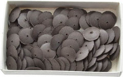 Cratex - 5/8" Diam x 1/16" Hole x 3/32" Thick, Surface Grinding Wheel - Silicon Carbide, Medium Grade, Rubber Bond, No Recess - Apex Tool & Supply