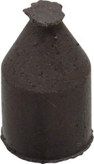 Cratex - 3/8" Max Diam x 5/8" Long, Cone, Rubberized Point - Medium Grade, Silicon Carbide, 1/16" Arbor Hole, Unmounted - Apex Tool & Supply