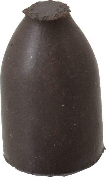 Cratex - 1/2" Max Diam x 7/8" Long, Cone, Rubberized Point - Medium Grade, Silicon Carbide, 1/8" Arbor Hole, Unmounted - Apex Tool & Supply