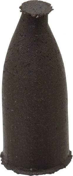 Cratex - 3/8" Max Diam x 1" Long, Cone, Rubberized Point - Medium Grade, Silicon Carbide, 1/8" Arbor Hole, Unmounted - Apex Tool & Supply