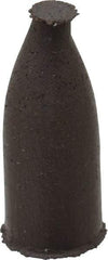 Cratex - 3/8" Max Diam x 1" Long, Cone, Rubberized Point - Medium Grade, Silicon Carbide, 1/8" Arbor Hole, Unmounted - Apex Tool & Supply