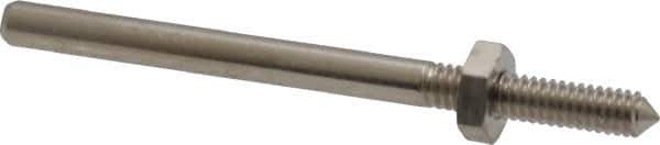 Value Collection - 1/8" Shank No. 6 Abrasive Point Mandrel - 1-3/4" Length, 1/8" Hole Compatibility, for Cones, Points & Rubberized Points - Apex Tool & Supply