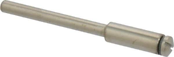 Value Collection - 1/8" Shank No. 3 Abrasive Point Mandrel - 1-3/4" Length, 1/16" Hole Compatibility, for Small Wheels - Apex Tool & Supply