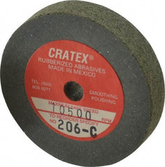 Cratex - 2" Diam x 1/4" Hole x 3/8" Thick, Surface Grinding Wheel - Silicon Carbide, Coarse Grade, 10,500 Max RPM, Rubber Bond, No Recess - Apex Tool & Supply