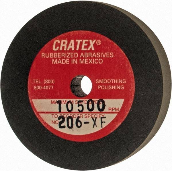 Cratex - 2" Diam x 1/4" Hole x 3/8" Thick, Surface Grinding Wheel - Silicon Carbide, Extra Fine Grade, 10,500 Max RPM, Rubber Bond, No Recess - Apex Tool & Supply