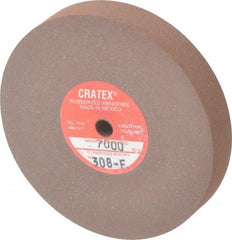 Cratex - 3" Diam x 1/4" Hole x 1/2" Thick, Surface Grinding Wheel - Silicon Carbide, Fine Grade, 7,000 Max RPM, Rubber Bond, No Recess - Apex Tool & Supply