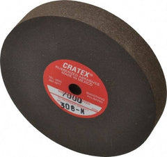 Cratex - 3" Diam x 1/4" Hole x 1/2" Thick, Surface Grinding Wheel - Silicon Carbide, Medium Grade, 7,000 Max RPM, Rubber Bond, No Recess - Apex Tool & Supply