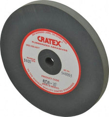 Cratex - 6" Diam x 1/2" Hole x 1/2" Thick, Surface Grinding Wheel - Silicon Carbide, Extra Fine Grade, 3,600 Max RPM, Rubber Bond, No Recess - Apex Tool & Supply