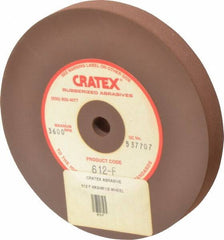 Cratex - 6" Diam x 1/2" Hole x 3/4" Thick, Surface Grinding Wheel - Silicon Carbide, Fine Grade, 3,600 Max RPM, Rubber Bond, No Recess - Apex Tool & Supply