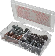 Cratex - 68 Piece Rubber Point Test Set - Includes 16 Cylinder Points, 32 Bullet Points, 16 Tapered Points & 4 Point Mandrels - Apex Tool & Supply