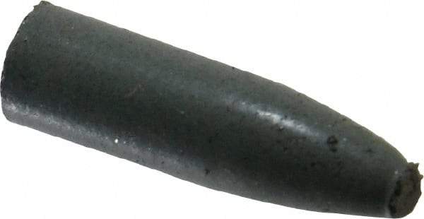 Cratex - 9/32" Max Diam x 1" Long, Cone, Rubberized Point - Coarse Grade, Silicon Carbide, 1/16" Arbor Hole, Unmounted - Apex Tool & Supply