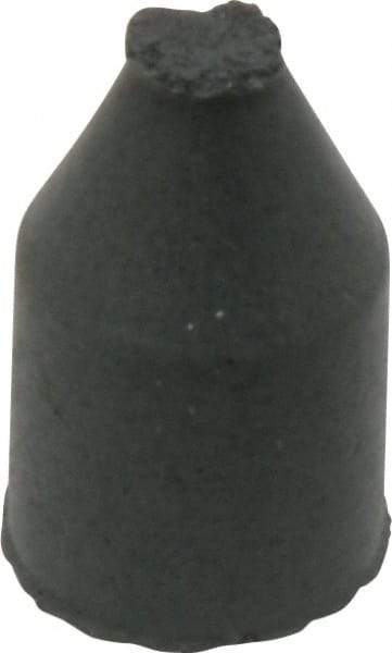 Cratex - 3/8" Max Diam x 5/8" Long, Cone, Rubberized Point - Coarse Grade, Silicon Carbide, 1/16" Arbor Hole, Unmounted - Apex Tool & Supply