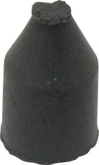 Cratex - 3/8" Max Diam x 5/8" Long, Cone, Rubberized Point - Coarse Grade, Silicon Carbide, 1/16" Arbor Hole, Unmounted - Apex Tool & Supply