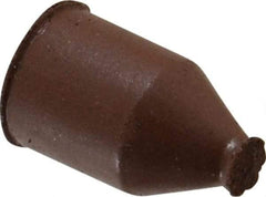Cratex - 3/8" Max Diam x 5/8" Long, Cone, Rubberized Point - Fine Grade, Silicon Carbide, 1/16" Arbor Hole, Unmounted - Apex Tool & Supply