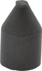 Cratex - 3/8" Max Diam x 5/8" Long, Cone, Rubberized Point - Very Fine Grade, Silicon Carbide, 1/16" Arbor Hole, Unmounted - Apex Tool & Supply
