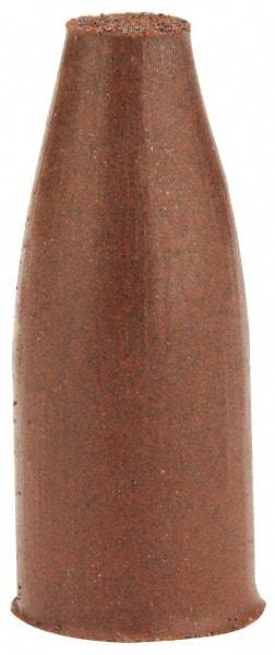 Cratex - 3/8" Max Diam x 1" Long, Cone, Rubberized Point - Fine Grade, Silicon Carbide, 1/8" Arbor Hole, Unmounted - Apex Tool & Supply