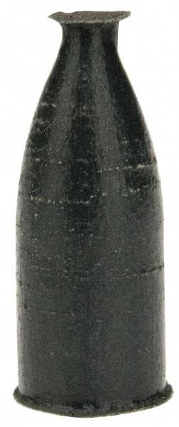 Cratex - 3/8" Max Diam x 1" Long, Cone, Rubberized Point - Very Fine Grade, Silicon Carbide, 1/8" Arbor Hole, Unmounted - Apex Tool & Supply