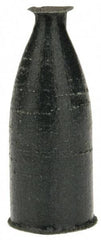 Cratex - 3/8" Max Diam x 1" Long, Cone, Rubberized Point - Very Fine Grade, Silicon Carbide, 1/8" Arbor Hole, Unmounted - Apex Tool & Supply