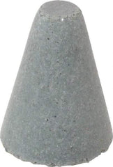 Cratex - 5/8" Max Diam x 7/8" Long, Taper, Rubberized Point - Coarse Grade, Silicon Carbide, 1/8" Arbor Hole, Unmounted - Apex Tool & Supply