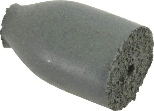 Cratex - 1/2" Max Diam x 7/8" Long, Cone, Rubberized Point - Coarse Grade, Silicon Carbide, 1/8" Arbor Hole, Unmounted - Apex Tool & Supply