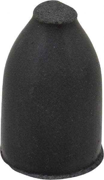 Cratex - 1/2" Max Diam x 7/8" Long, Cone, Rubberized Point - Very Fine Grade, Silicon Carbide, 1/8" Arbor Hole, Unmounted - Apex Tool & Supply