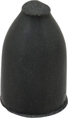 Cratex - 1/2" Max Diam x 7/8" Long, Cone, Rubberized Point - Very Fine Grade, Silicon Carbide, 1/8" Arbor Hole, Unmounted - Apex Tool & Supply